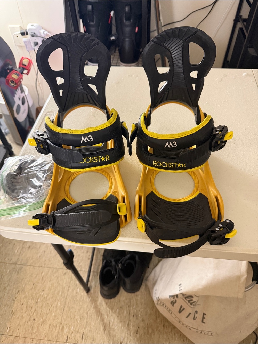 Bindings by Rockstar and Millennium Three - Yellow & Black